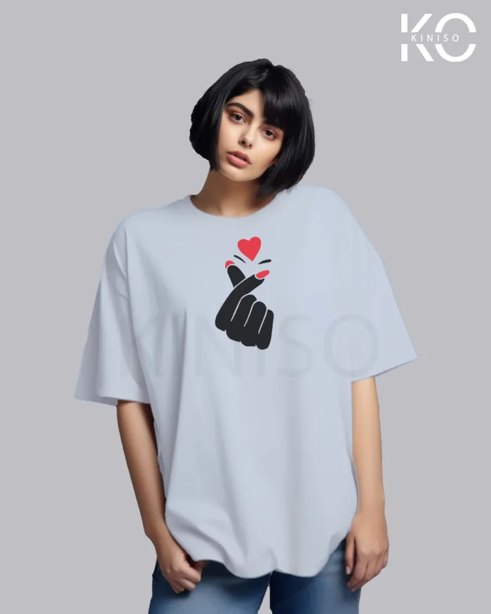 Long Sleeve T-shirts with BTS Finger Heart Design for K-Pop Lovers - Image 3