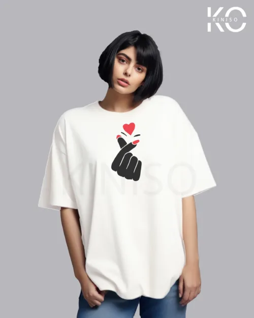 Finger Heart Simple White