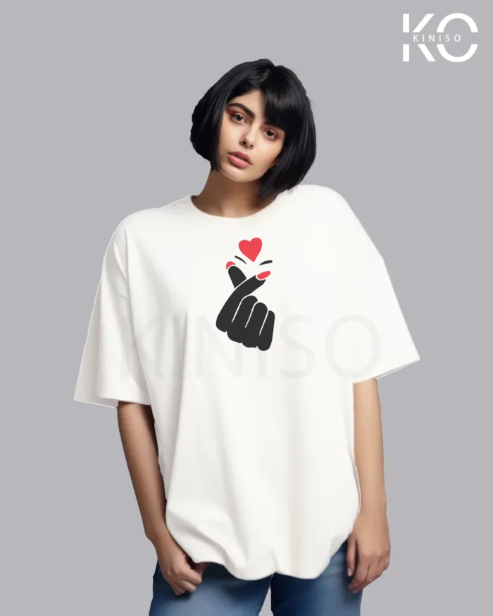Long Sleeve T-shirts with BTS Finger Heart Design for K-Pop Lovers - Image 2
