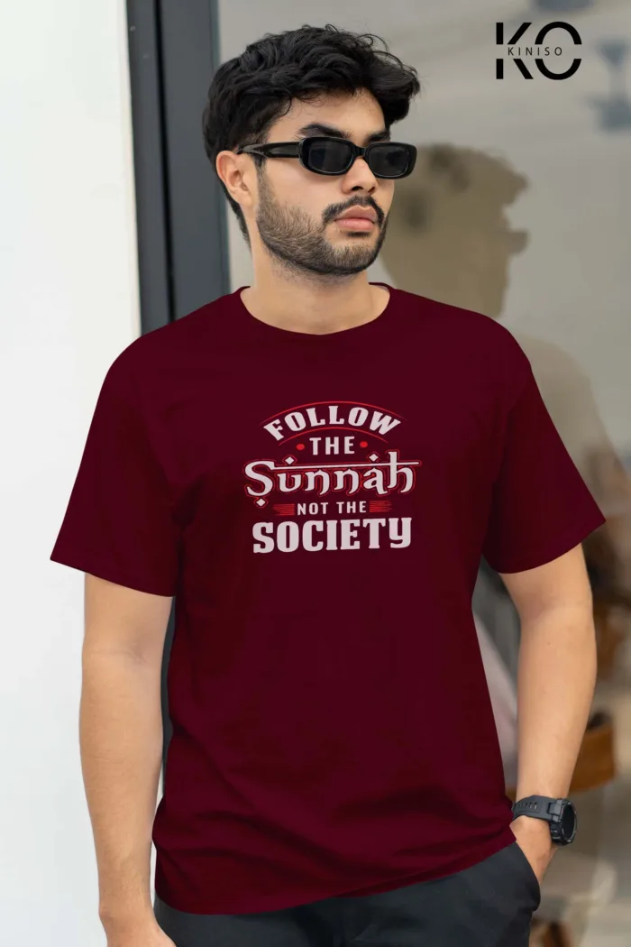 Islamic Cotton T-shirt - Follow The Sunnah - Modest Men's Crew Neck Half Sleeve tshirt in Bangladesh - Image 8