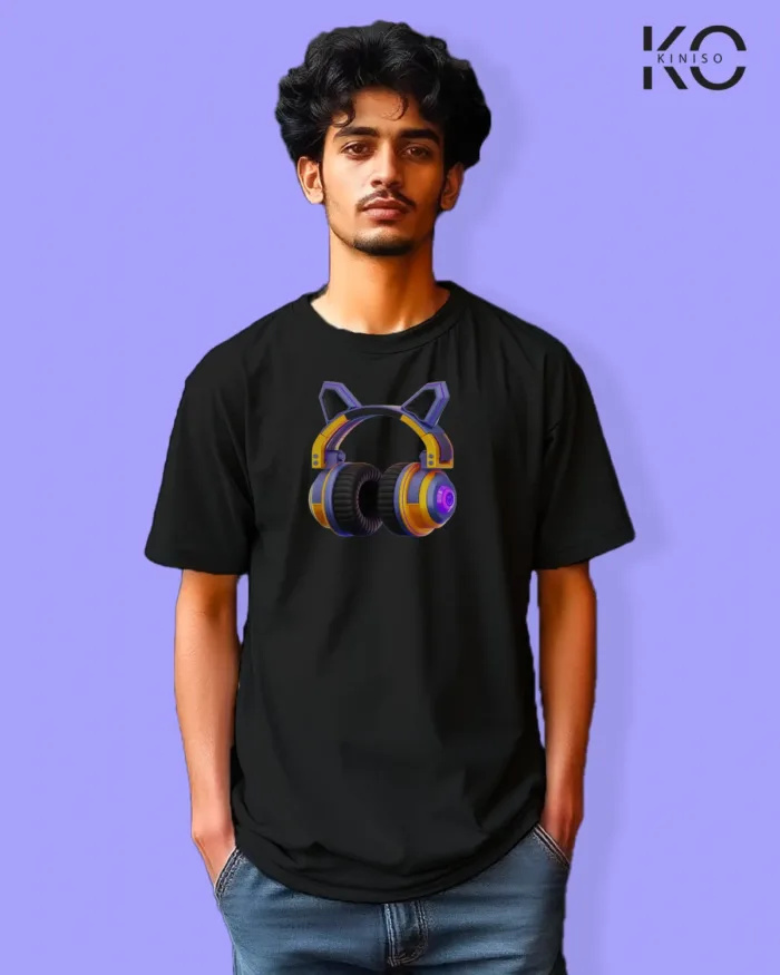 Gaming t-shirts with " Futuristic Headset" Printed for Game Lover - Image 8