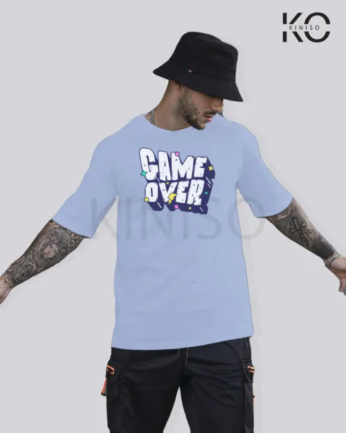 Game Over Bold Text Periwinkle Blue