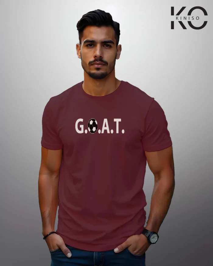 G.O.A.T Printed Football Themed T-Shirts Soccer Lovers - Image 4