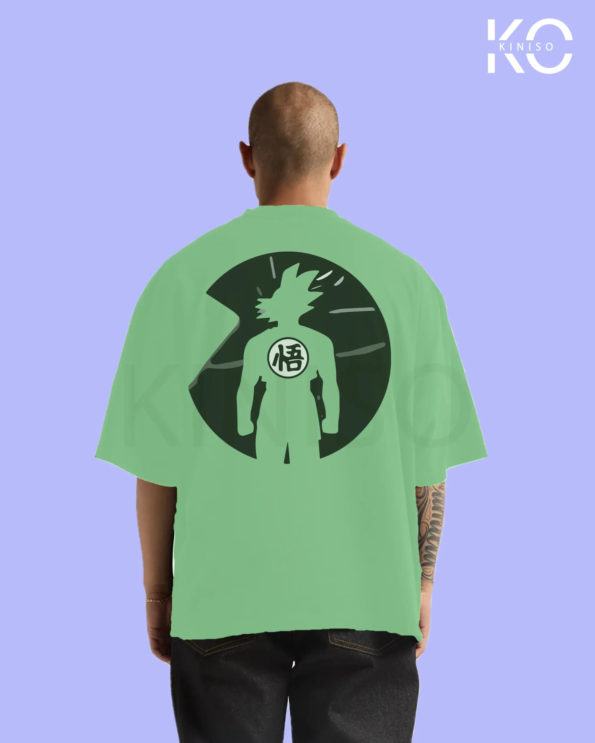 Goku One Punch Man Backside Pastel Mint scaled