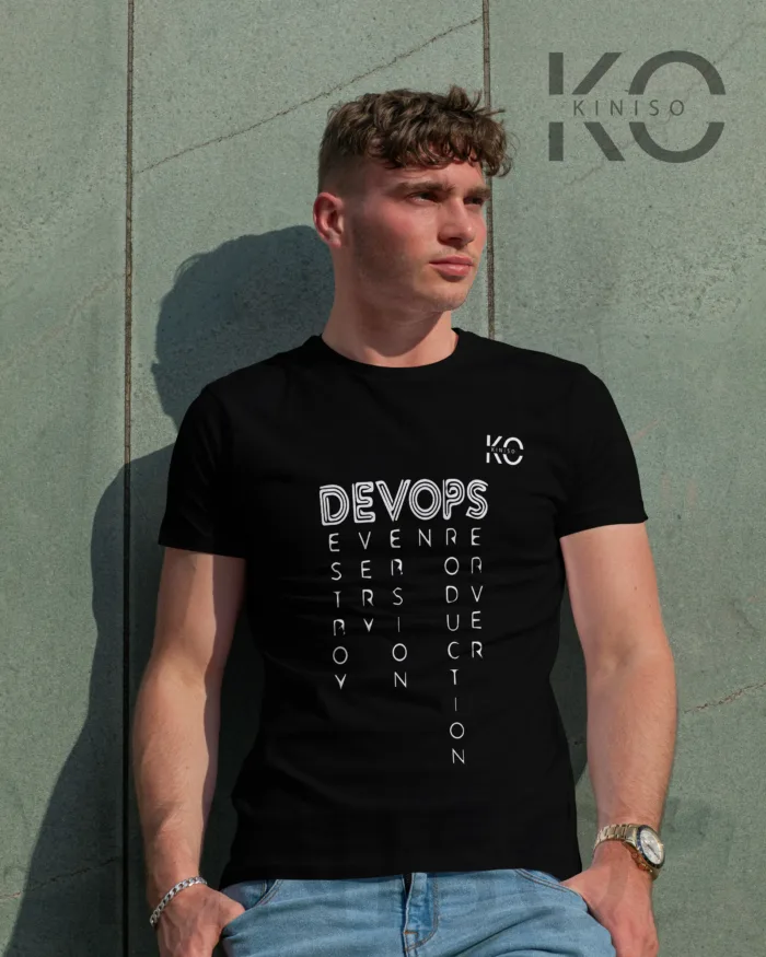 Engineer Tee Shirts - "DevOps" - Geeky Male's Crew Neck Half Sleeve Tee in Dhaka - Image 8