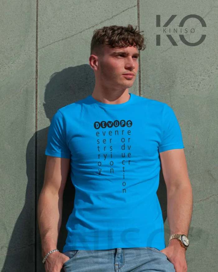 Engineer Tee Shirts - "DevOps" - Geeky Male's Crew Neck Half Sleeve Tee in Dhaka - Image 7