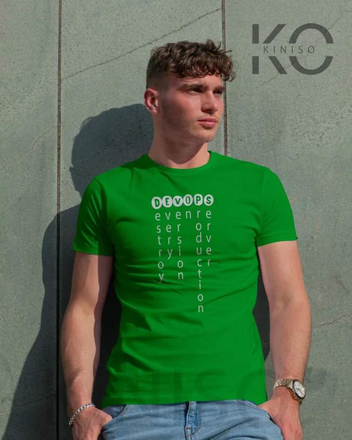 Engineer Tee Shirts - "DevOps" - Geeky Male's Crew Neck Half Sleeve Tee in Dhaka - Image 6