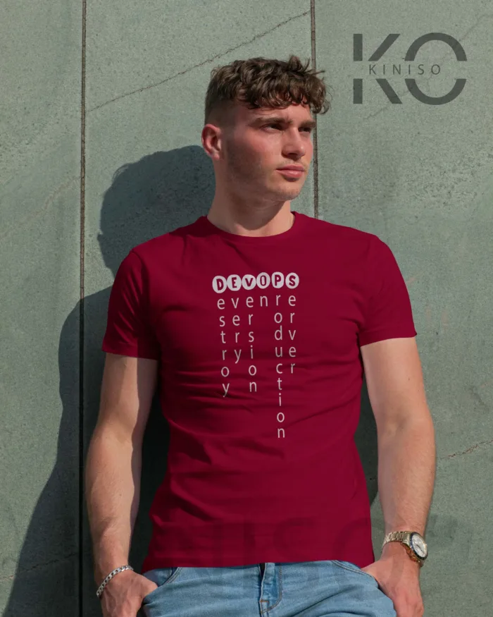 Engineer Tee Shirts - "DevOps" - Geeky Male's Crew Neck Half Sleeve Tee in Dhaka - Image 4
