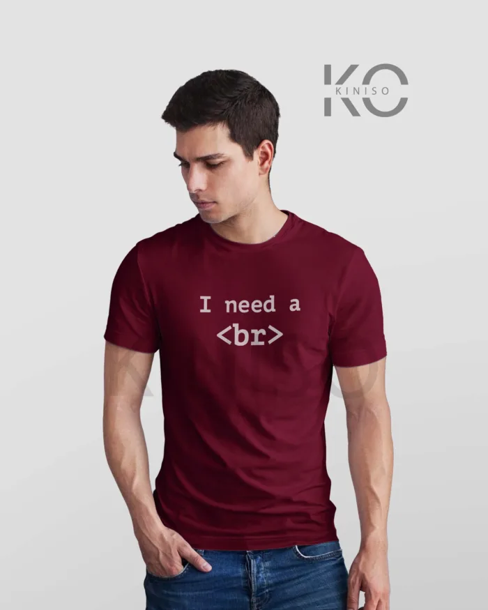 Engineer Tee Shirts - I NEED A BREAK - Geeky Men's Crew Neck Half Sleeve Tee Shirt IN BD - Image 4