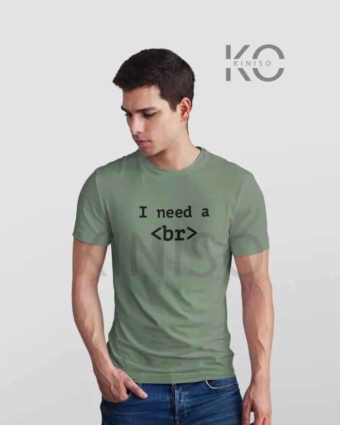 Engineer Tee Shirts - I NEED A BREAK - Geeky Men's Crew Neck Half Sleeve Tee Shirt IN BD - Image 3