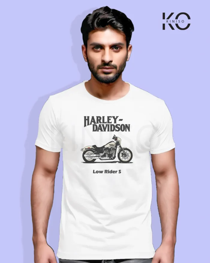 Harley Davidson Designed Bike Themed T-Shirt for Men