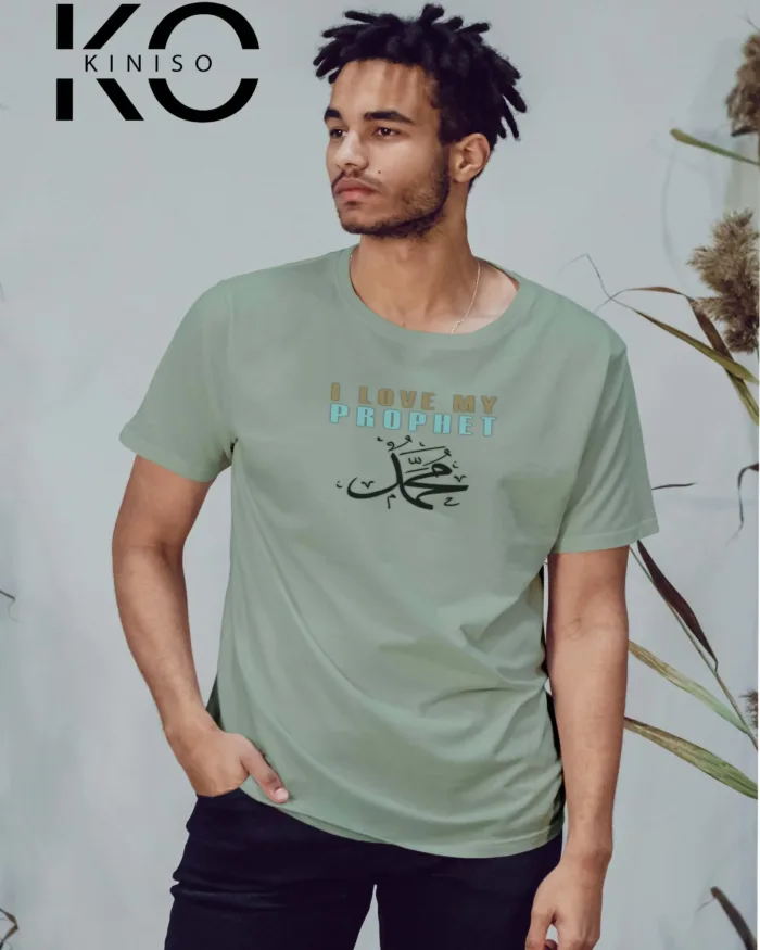 Islamic T-shirt - I love Prophet - Muslim Men's tshirt Crew Neck Half Sleeve in BD - Image 8