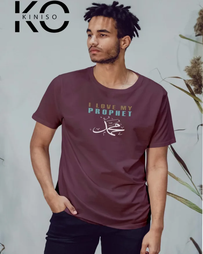 Islamic T-shirt - I love Prophet - Muslim Men's tshirt Crew Neck Half Sleeve in BD - Image 3