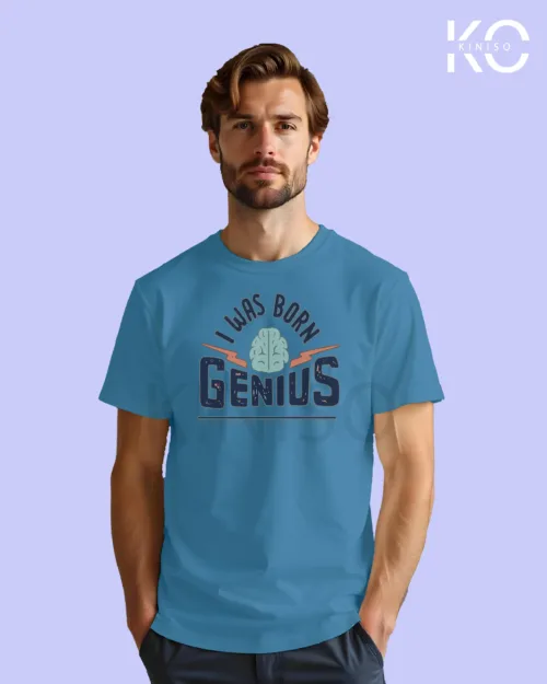 I Was Born Genius Blue