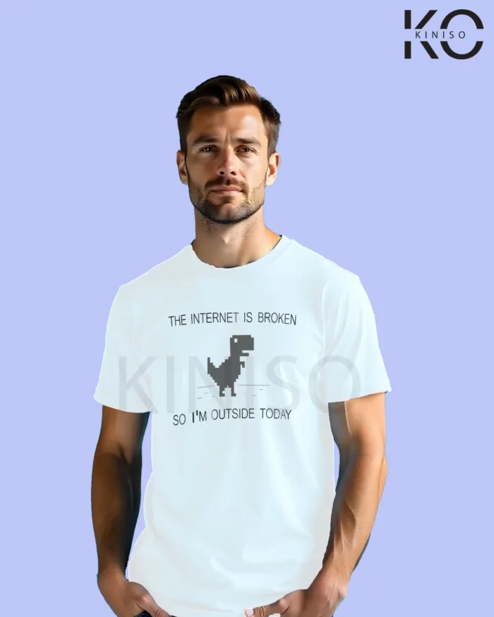 Engineer Tee Shirts - Internet in Broken - Crew Neck T-Shirt in Bangladesh