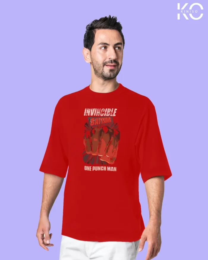 Anime T-Shirts with One Punch Man Invincible Saitama Print - Image 4