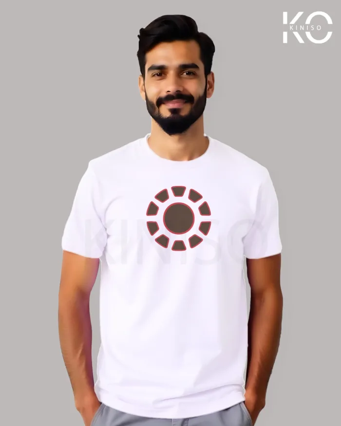 Movie Lovers t shirts with Iron Man Heart Design Printed for men in Bangladesh - Image 3