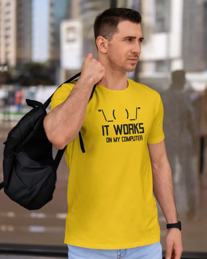 Engineer T-shirt - "It Works On My Computer" - Tech Men's T-Shirt in Bangladesh