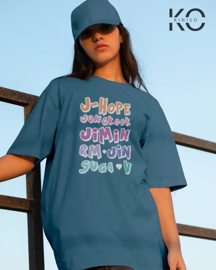 K-pop BTS T-shirt - Member Names - for Girls in Bangladesh - Image 7