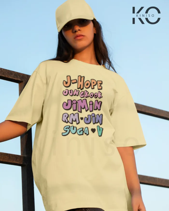 K-pop BTS T-shirt - Member Names - for Girls in Bangladesh - Image 5