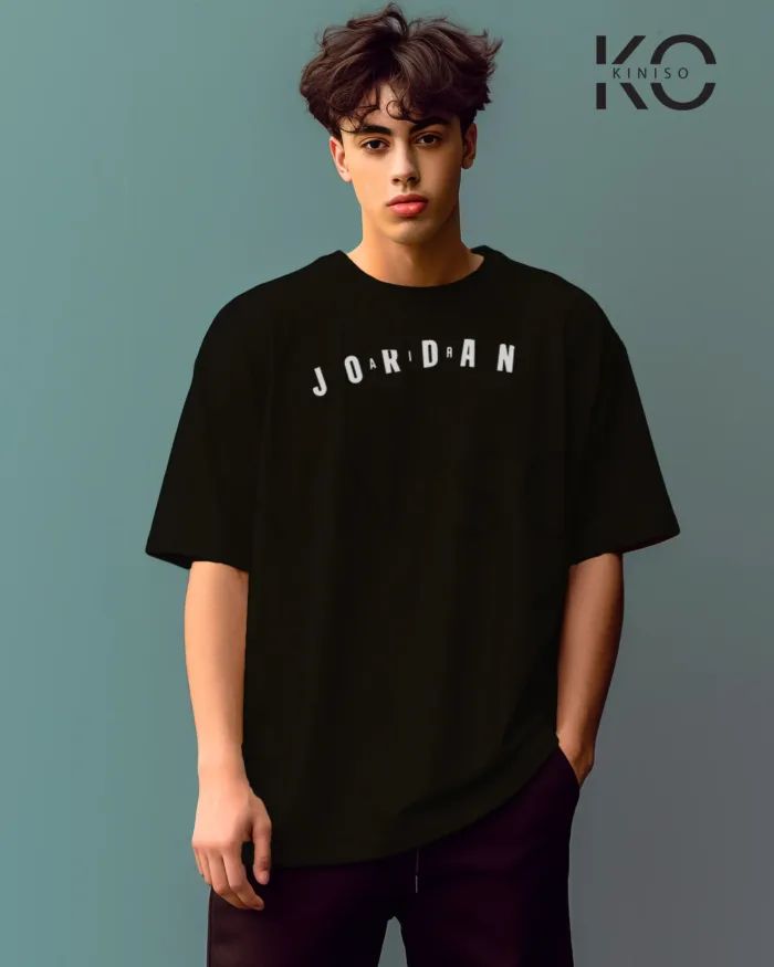 Image of Black Color NBA Drop Shoulder T-Shirts with Jordan 23 Printed for Basketball Lovers