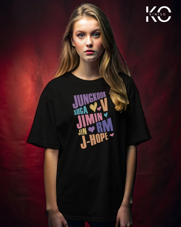 BTS Member Names - T-shirt for Women in Bangladesh - Image 8