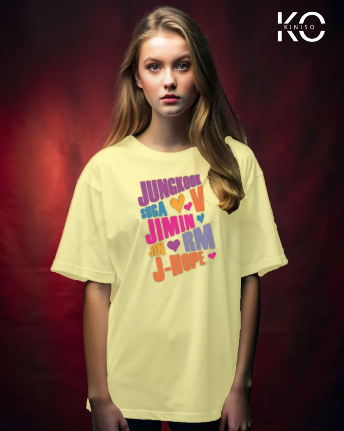 BTS Member Names - T-shirt for Women in Bangladesh - Image 5