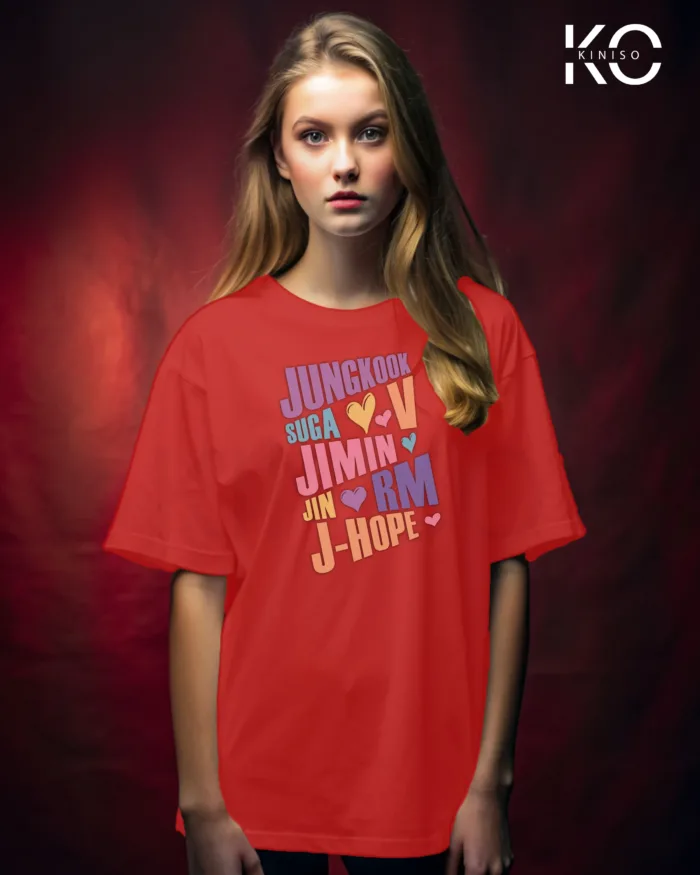 BTS Member Names - T-shirt for Women in Bangladesh - Image 3