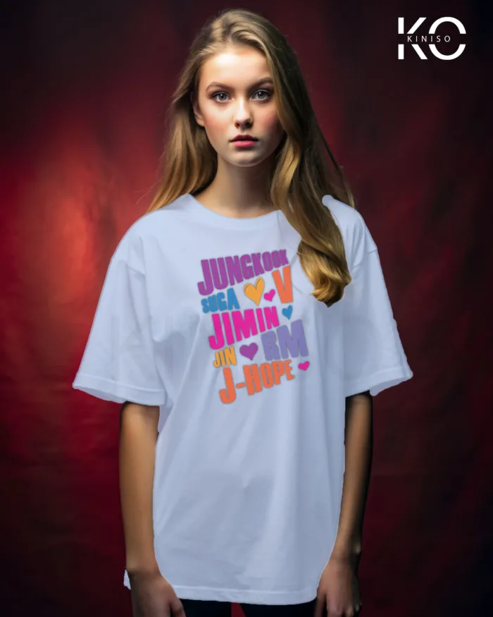 BTS Member Names - T-shirt for Women in Bangladesh - Image 2