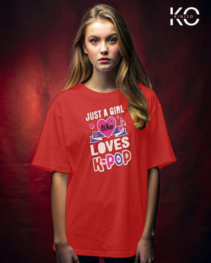 K-pop BTS T-shirt - Just A Girl Who Loves Kpop - for Women in Bangladesh - Image 4