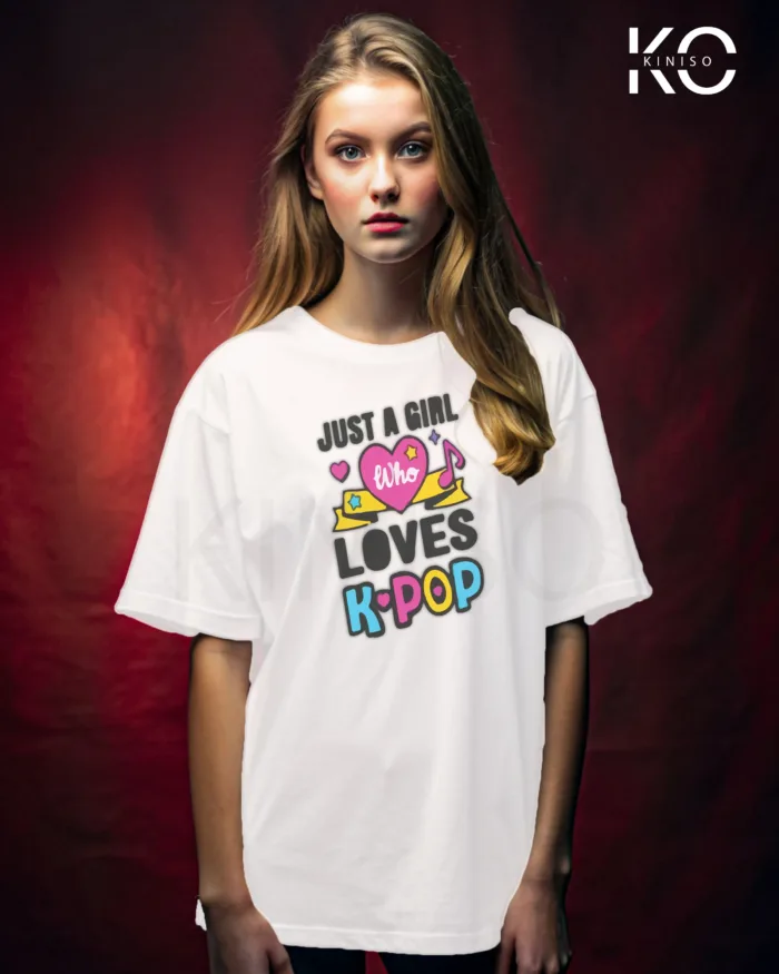 K-pop BTS T-shirt - Just A Girl Who Loves Kpop - for Women in Bangladesh - Image 2