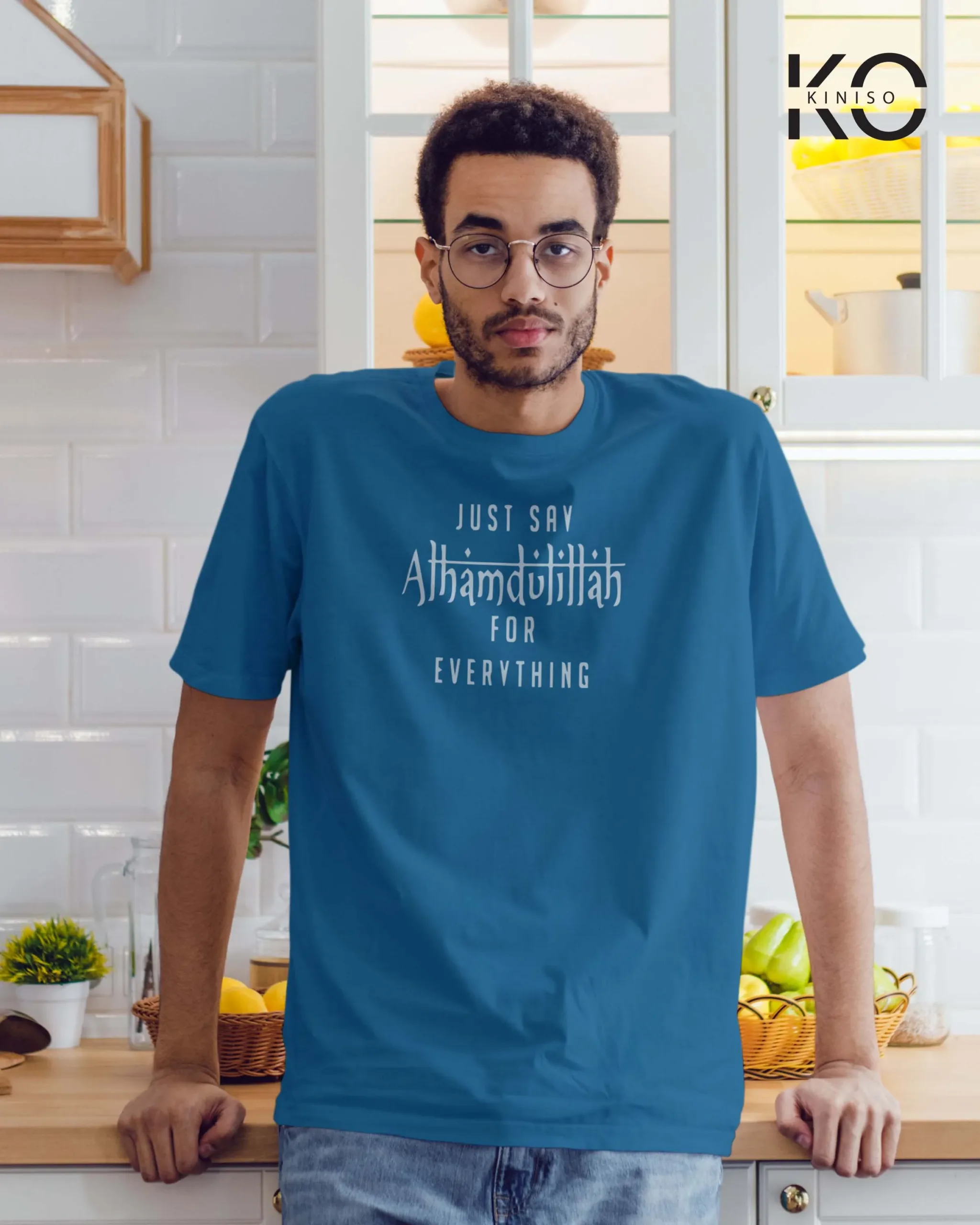 Just Say Allhamdullilah Blue scaled