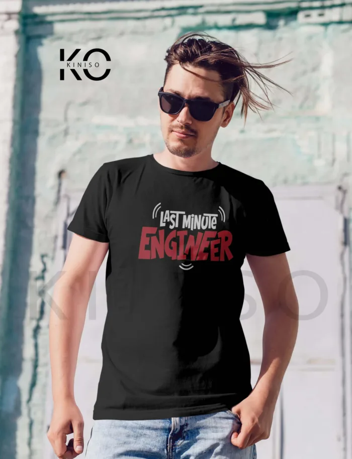 Last Minute Engineer Tee for Engineer - Geeky Male's Half Sleeve Tshirt in Bangladesh - Image 8