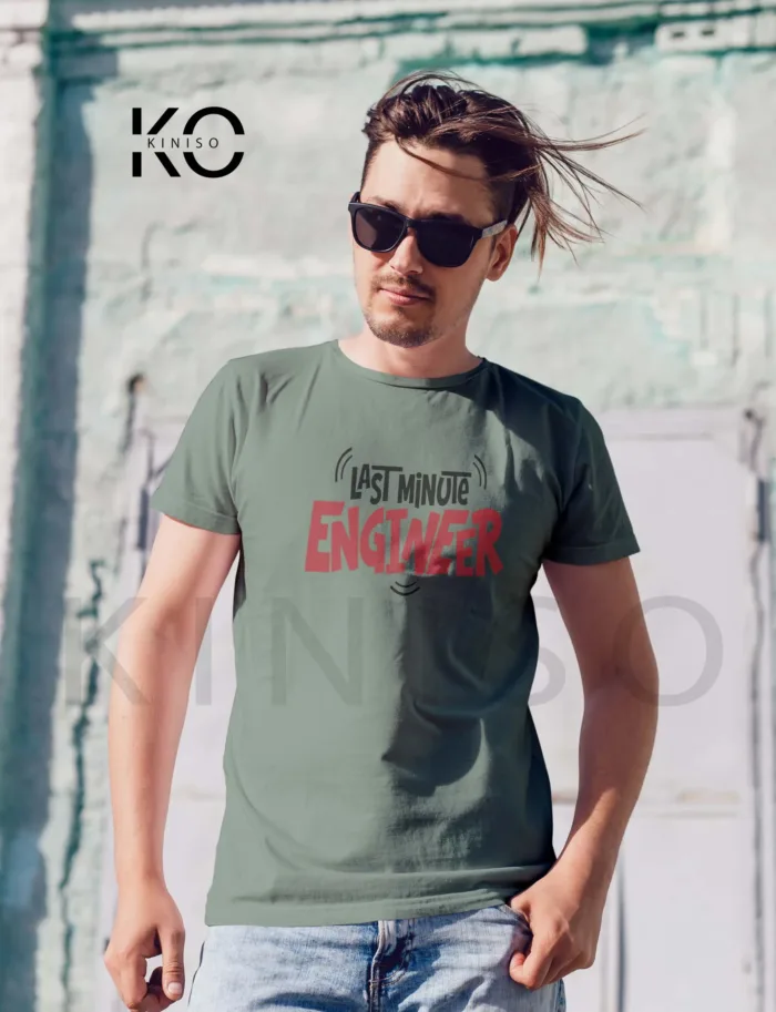 Last Minute Engineer Tee for Engineer - Geeky Male's Half Sleeve Tshirt in Bangladesh - Image 6