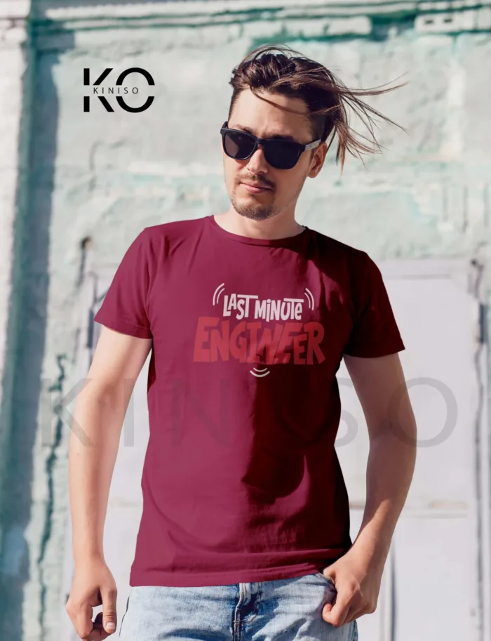 Last Minute Engineer Tee for Engineer - Geeky Male's Half Sleeve Tshirt in Bangladesh - Image 4
