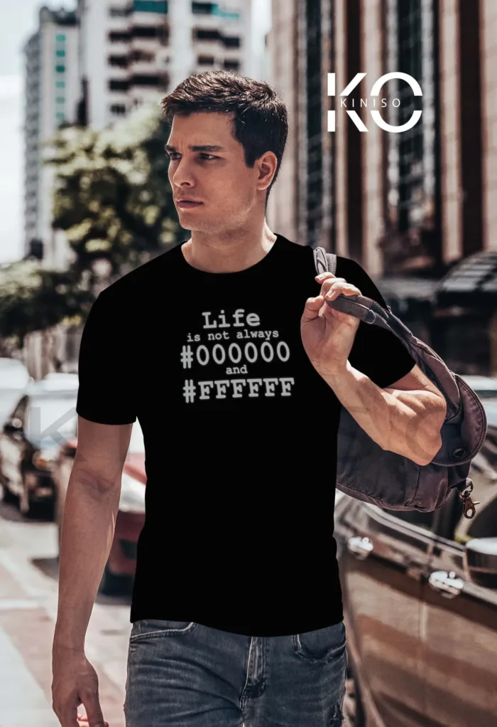 Engineer Tee Shirts - "Life is Not Always Black and White" - Geeky Guy's Staff Neck Half Sleeve T-Shirt in BD - Image 8
