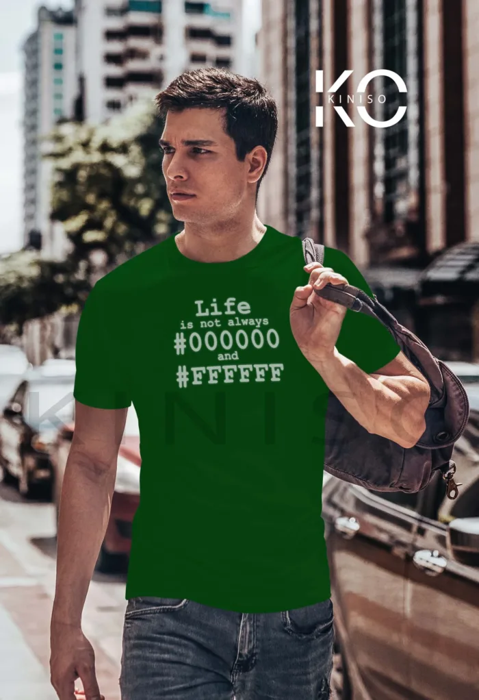 Engineer Tee Shirts - "Life is Not Always Black and White" - Geeky Guy's Staff Neck Half Sleeve T-Shirt in BD - Image 7