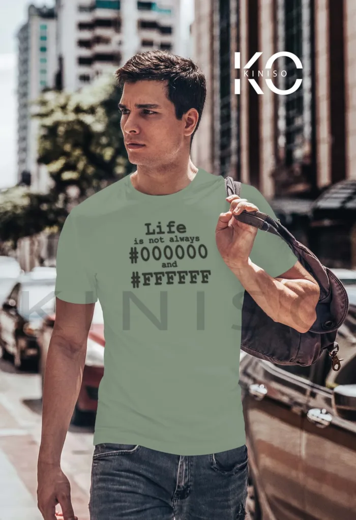 Engineer Tee Shirts - "Life is Not Always Black and White" - Geeky Guy's Staff Neck Half Sleeve T-Shirt in BD - Image 6