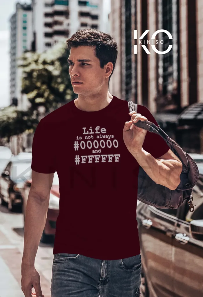 Engineer Tee Shirts - "Life is Not Always Black and White" - Geeky Guy's Staff Neck Half Sleeve T-Shirt in BD - Image 4