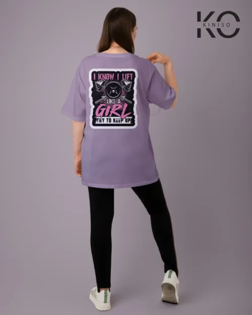 Lift Like a Girl backside Light Purple