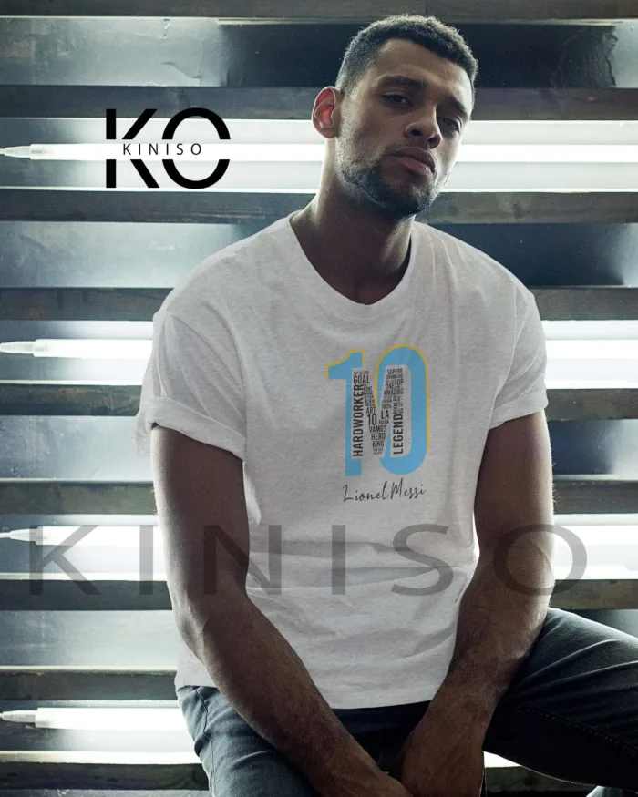 Official Lionel Messi Sign Designer Graphic Tee for Men - Image 4