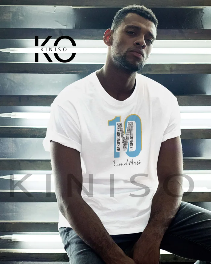 Official Lionel Messi Sign Designer Graphic Tee for Men - Image 3