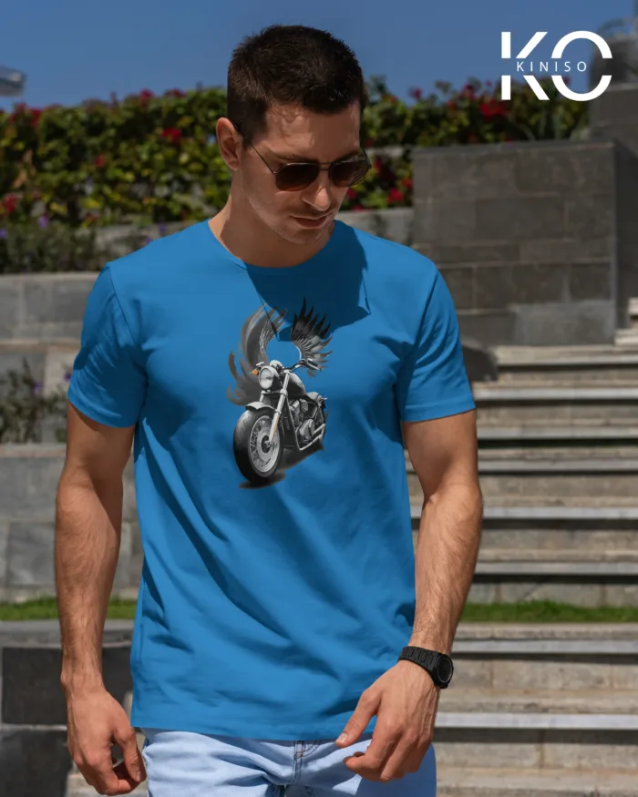Motorcycle with wings theme design printed T-Shirts for bike lover in Bangladesh - Image 3
