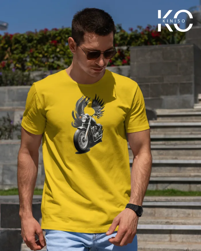 Motorcycle with wings theme design printed T-Shirts for bike lover in Bangladesh - Image 2