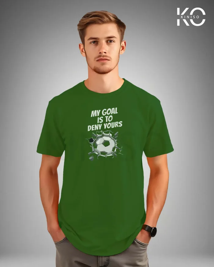 Football T-Shirts with My Goal is Deny Yours Print in Bangladesh - Image 6