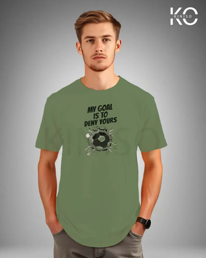 Football T-Shirts with My Goal is Deny Yours Print in Bangladesh