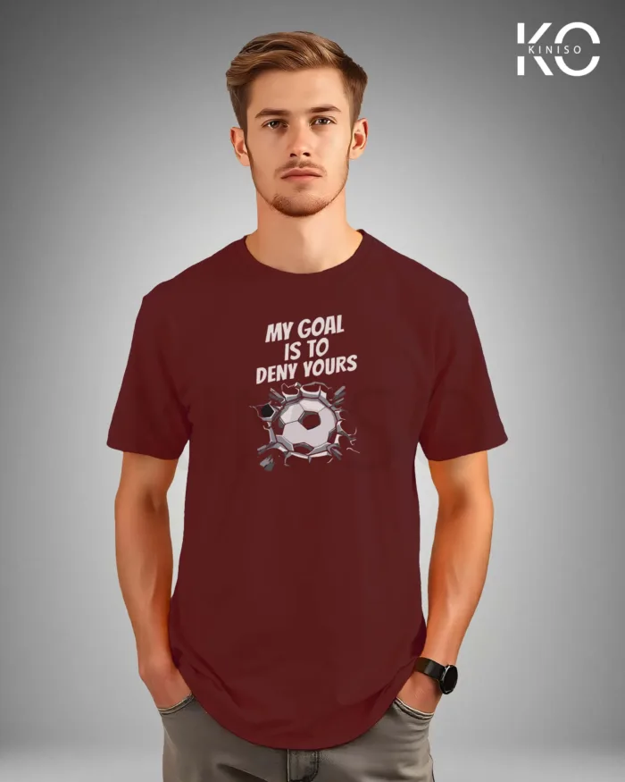 Football T-Shirts with My Goal is Deny Yours Print in Bangladesh - Image 4