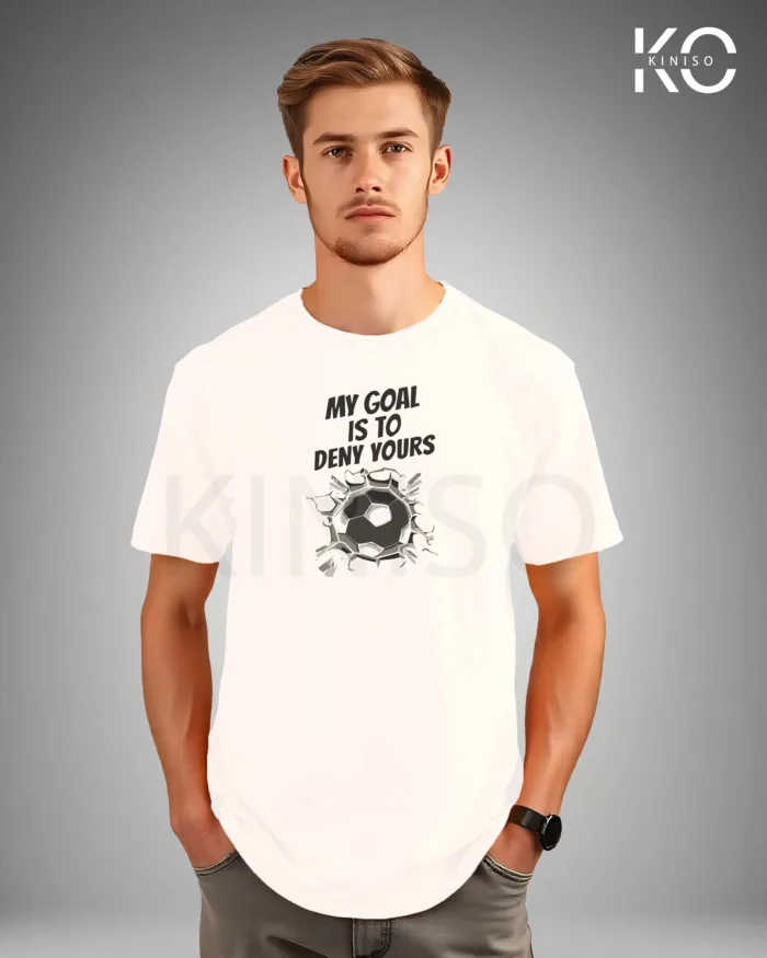Football T-Shirts with My Goal is Deny Yours Print in Bangladesh - Image 3