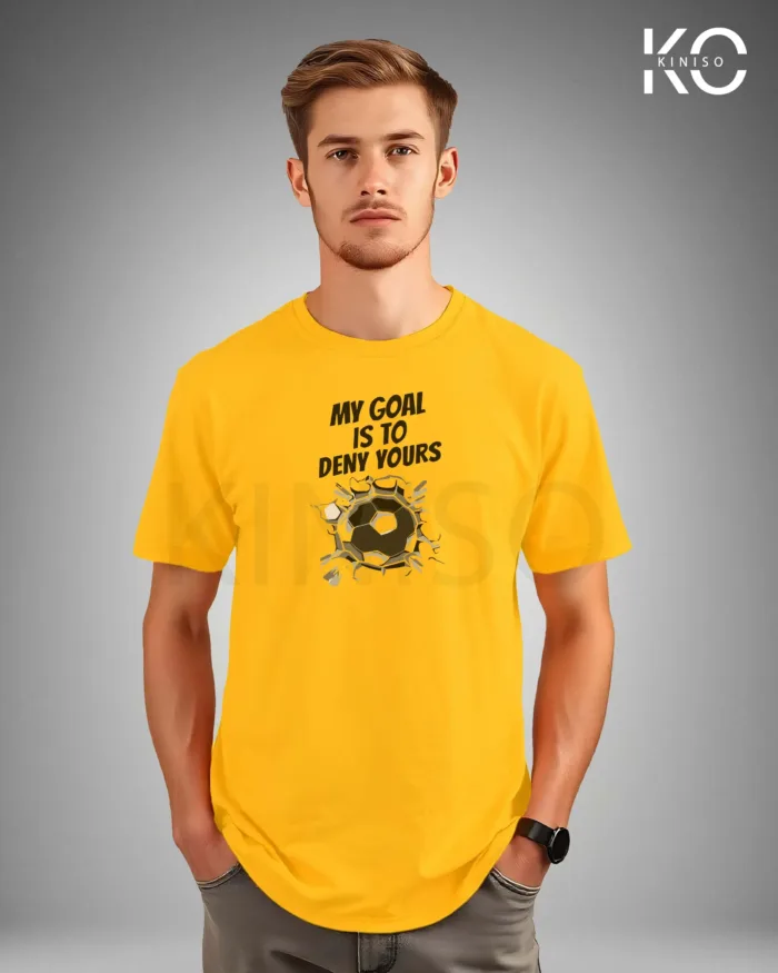 Football T-Shirts with My Goal is Deny Yours Print in Bangladesh - Image 2