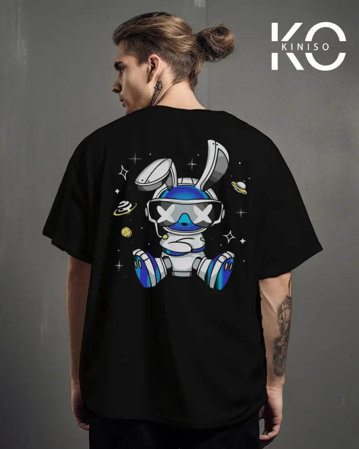 NASA Rabbit Printed Drop Shoulder Gaffiti T-Shirts for Men - Image 16